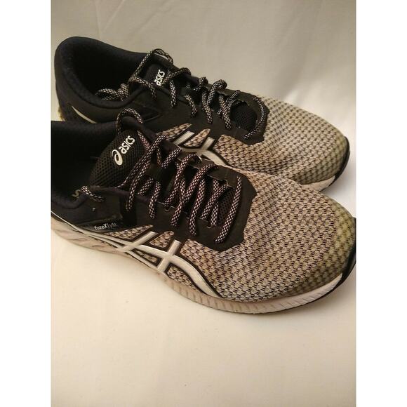 ASICS Womens Fuzex Lyte 2 T769N Running Shoe Sz 11 White And Black Cool Looking - Picture 1 of 7